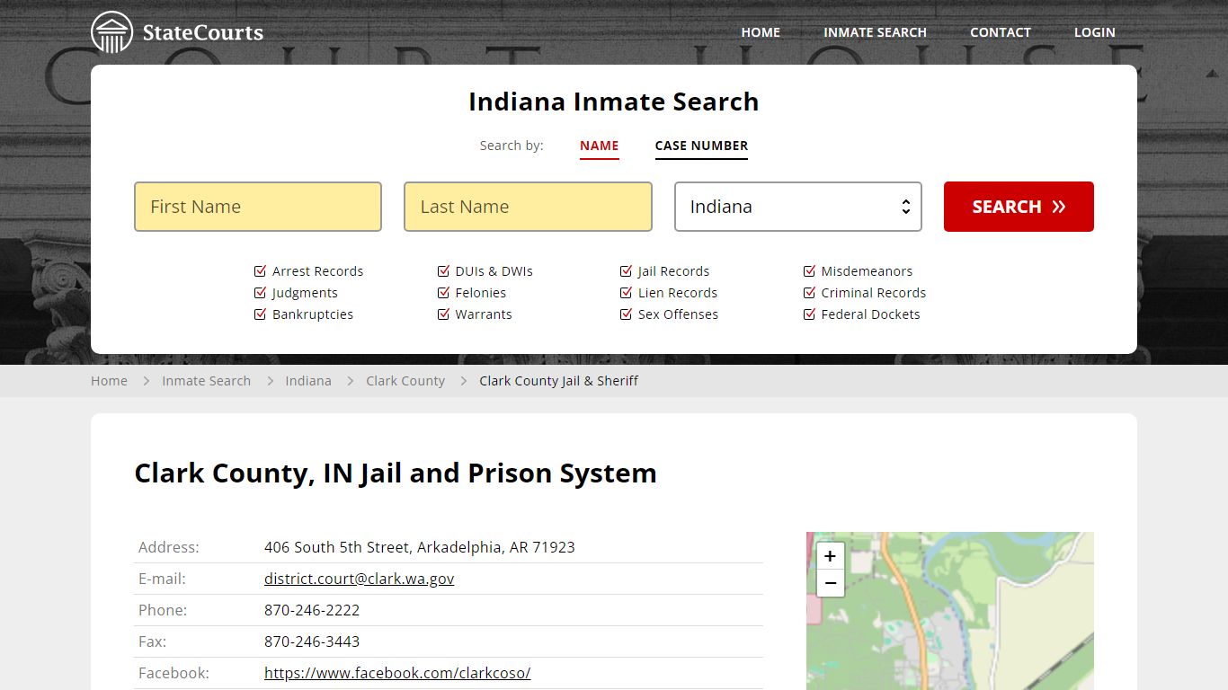 Clark County Jail & Sheriff Inmate Records Search, Indiana - StateCourts